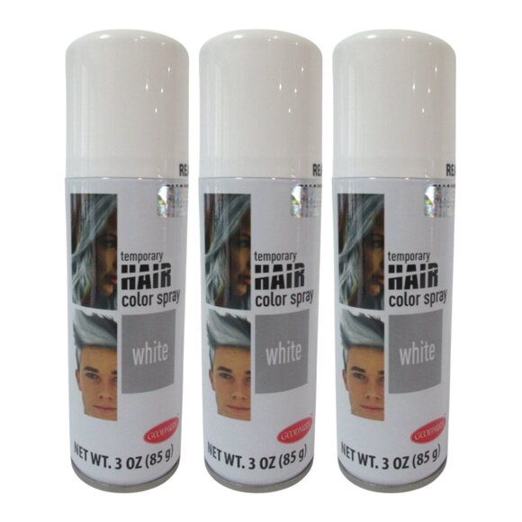 Lot of 3 Goodmark Temporary White Hair Color Spray 3oz 85g‎ for Halloween Party - Picture 1 of 5